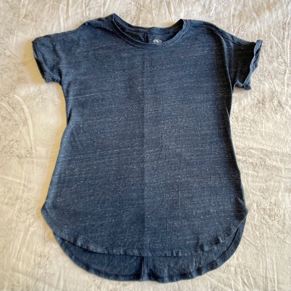 Blue High Low Oversized Workout Tee Athletic Works